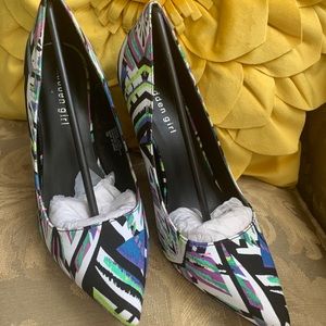 Madden Girl OhNice Abstract Printed Heels (8.5)